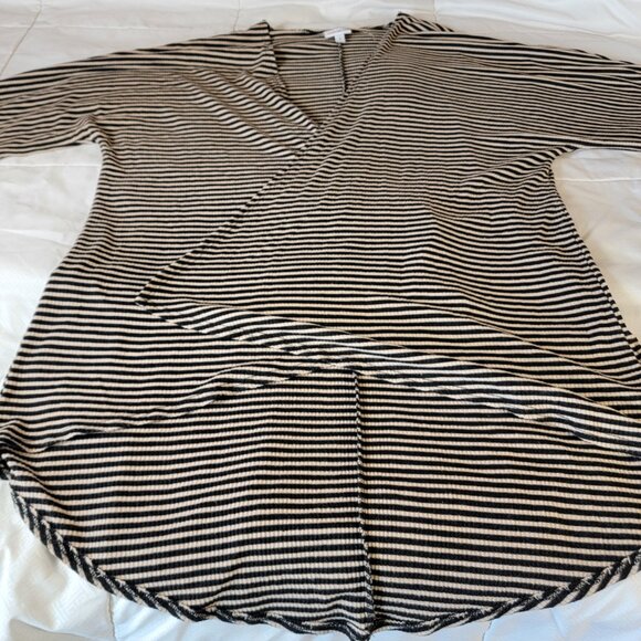 Lularoe Maxi Cardigan Sweater Open Front black / brown size S - Picture 2 of 6